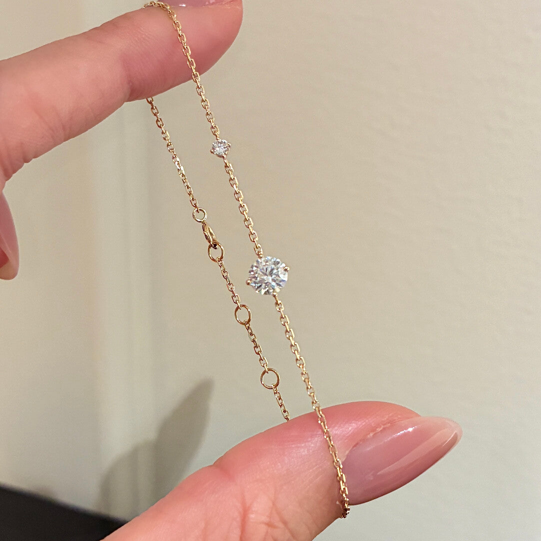 ラウンドソリティア ダイヤモンドブレスレット(0.5ct)