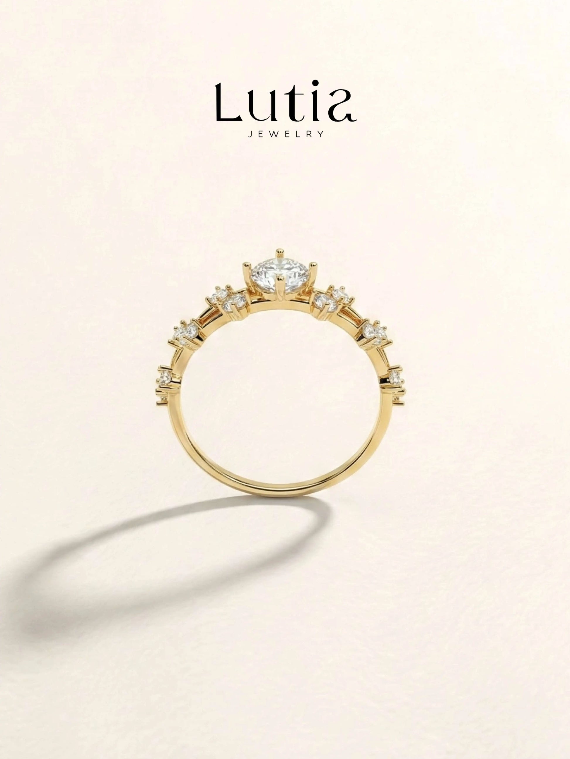 ダブルレイヤー スターダスト ダイヤモンドリング（合計約1.0ct）