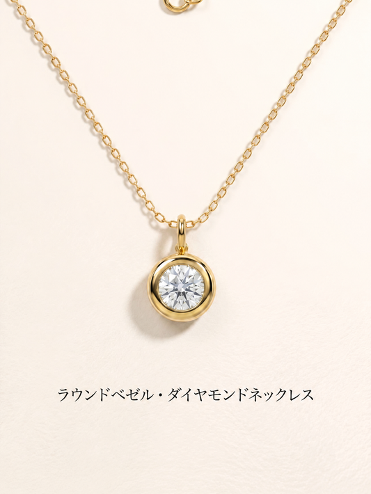 バブルモチーフ ダイヤモンドペンダントネックレス