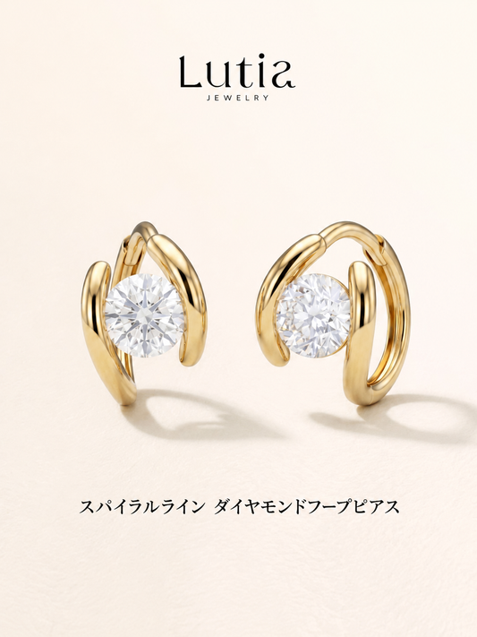 ハートスパイラル ピアス