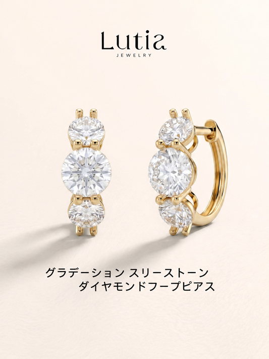 トリロジーライン フープピアス