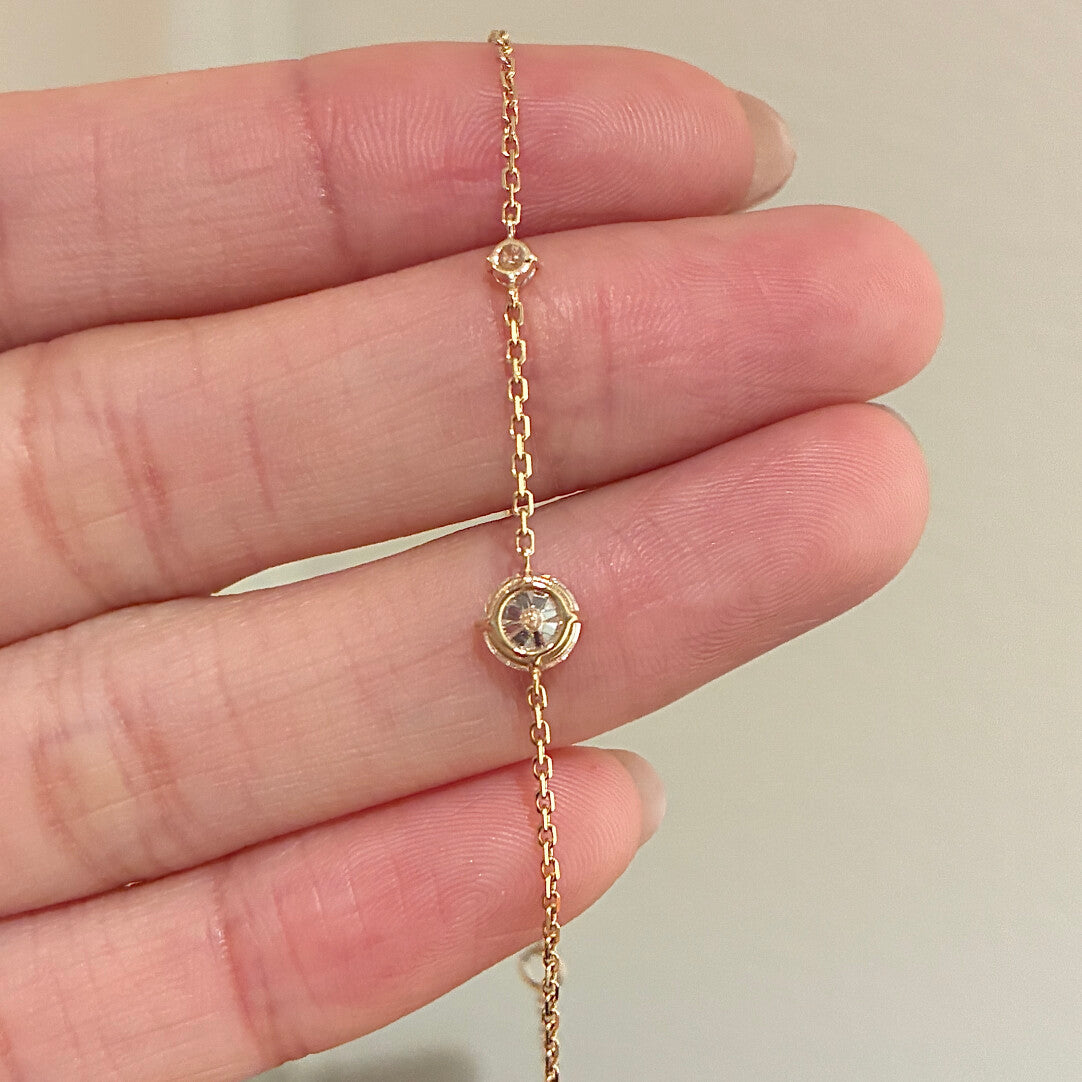 ラウンドソリティア ダイヤモンドブレスレット（0.5ct）