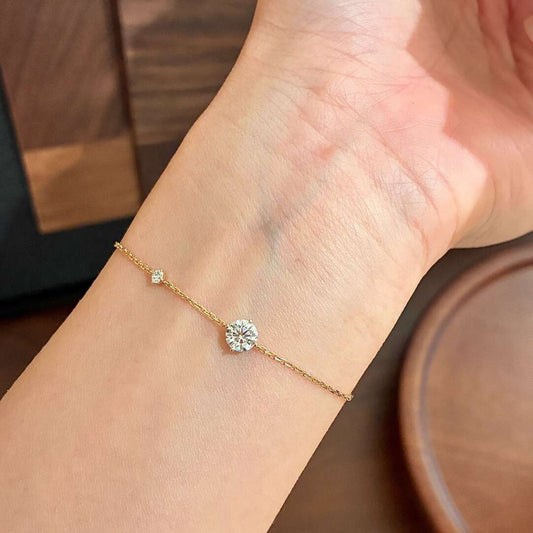 ラウンドソリティア ダイヤモンドブレスレット（0.5ct）