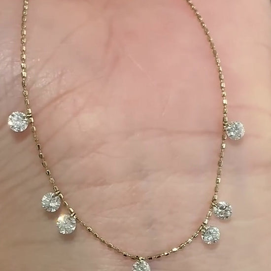 K18 ラボグロウンダイヤモンド ラウンドステーション ブレスレット（合計約0.63ct）の着用とディテール